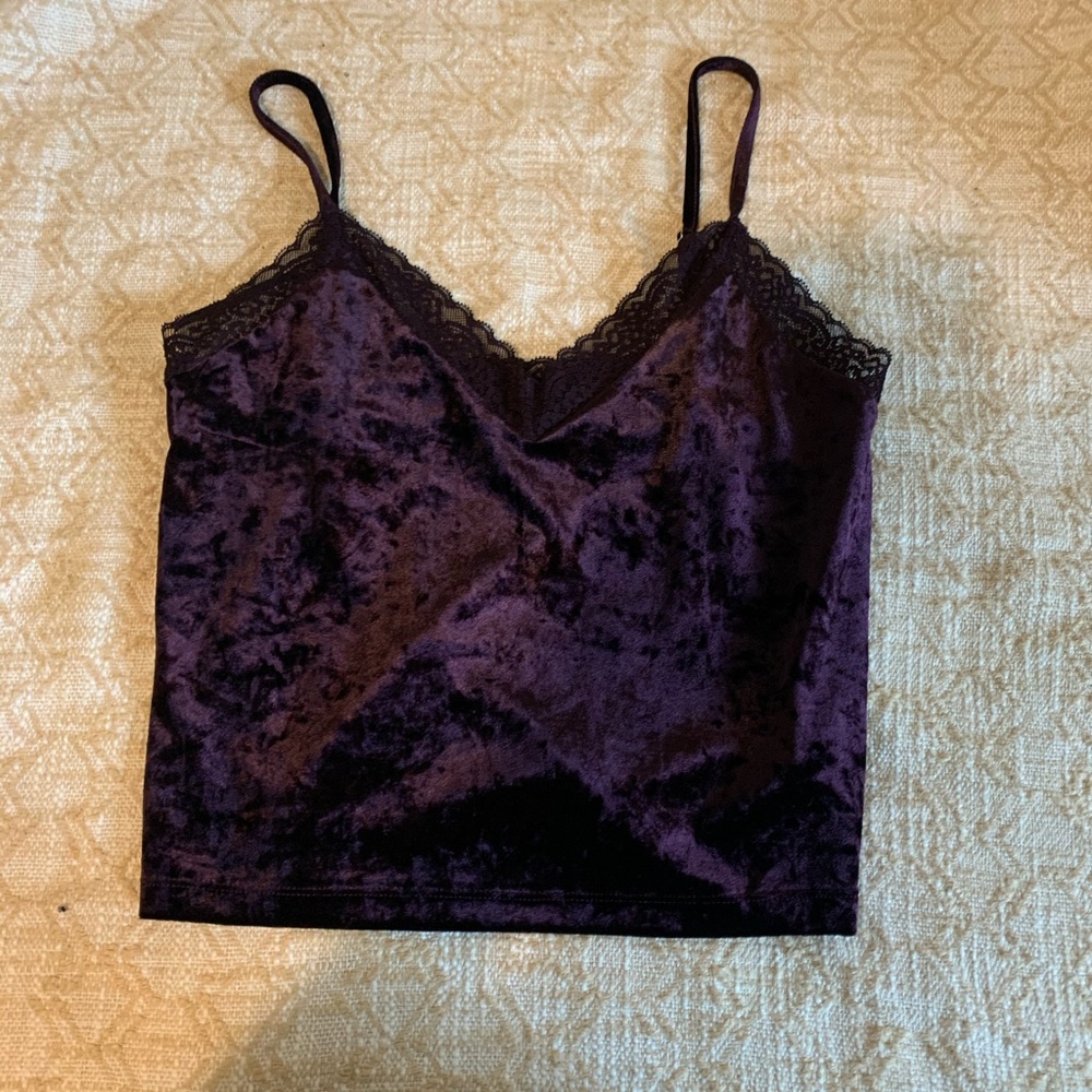 Maroon velvet top